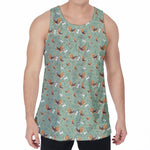 Cute Beagle Puppy Pattern Print Men's Velvet Tank Top