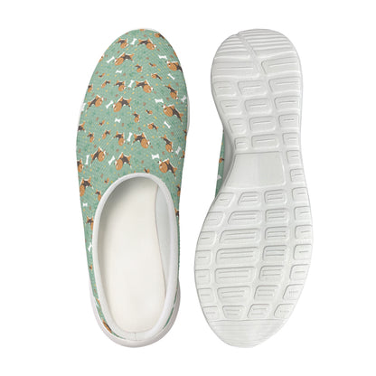 Cute Beagle Puppy Pattern Print Mesh Casual Shoes