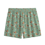 Cute Beagle Puppy Pattern Print Mesh Shorts