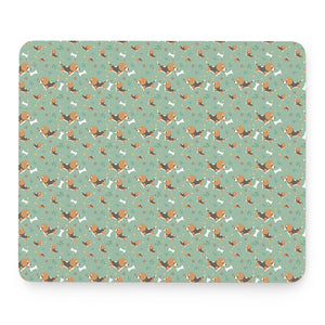 Cute Beagle Puppy Pattern Print Mouse Pad