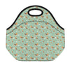 Cute Beagle Puppy Pattern Print Neoprene Lunch Bag