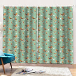 Cute Beagle Puppy Pattern Print Pencil Pleat Curtains