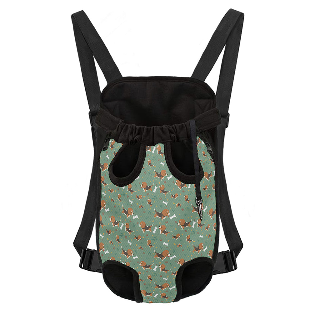 Cute Beagle Puppy Pattern Print Pet Carrier Backpack