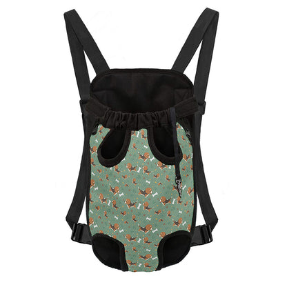Cute Beagle Puppy Pattern Print Pet Carrier Backpack