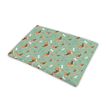 Cute Beagle Puppy Pattern Print Pet Cooling Mat Cover