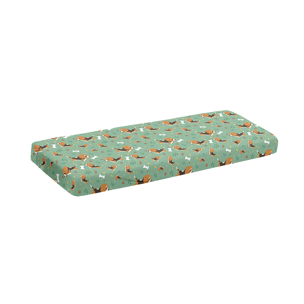 Cute Beagle Puppy Pattern Print Piano Keyboard Cover