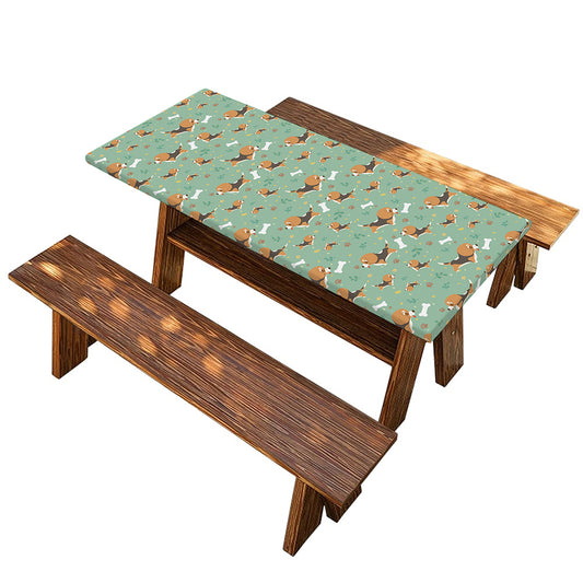 Cute Beagle Puppy Pattern Print Picnic Table Cover