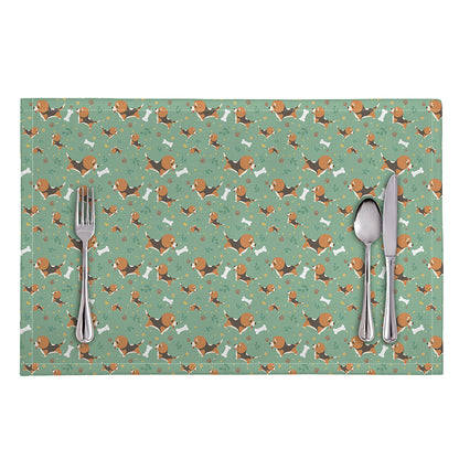 Cute Beagle Puppy Pattern Print Placemat