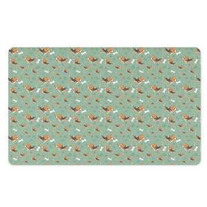 Cute Beagle Puppy Pattern Print Polyester Doormat