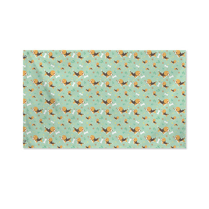 Cute Beagle Puppy Pattern Print Polyester Flag