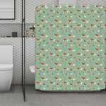 Cute Beagle Puppy Pattern Print Polyester Shower Curtain