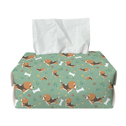 Cute Beagle Puppy Pattern Print Rectangle Tissue Box Cover