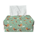 Cute Beagle Puppy Pattern Print Rectangle Tissue Box Cover