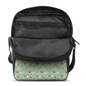 Cute Beagle Puppy Pattern Print Rectangular Crossbody Bag