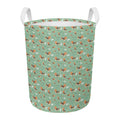 Cute Beagle Puppy Pattern Print Round Laundry Basket
