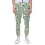 Cute Beagle Puppy Pattern Print Scuba Joggers