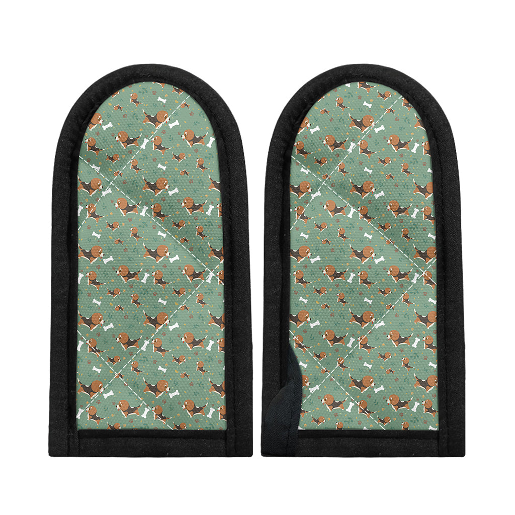 Cute Beagle Puppy Pattern Print Skillet Handle Cover