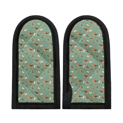 Cute Beagle Puppy Pattern Print Skillet Handle Cover