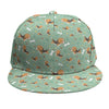 Cute Beagle Puppy Pattern Print Snapback Cap