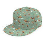 Cute Beagle Puppy Pattern Print Snapback Cap