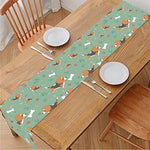 Cute Beagle Puppy Pattern Print Table Runner