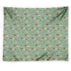 Cute Beagle Puppy Pattern Print Tapestry