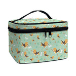 Cute Beagle Puppy Pattern Print Travel Makeup Bag
