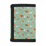 Cute Beagle Puppy Pattern Print Trifold Wallet