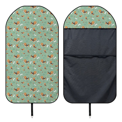 Cute Beagle Puppy Pattern Print Waterproof Car Seat Cover