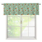 Cute Beagle Puppy Pattern Print Window Valance