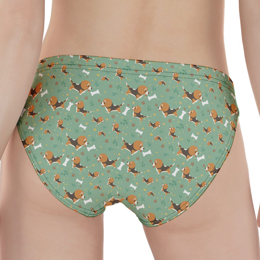 Cute Beagle Puppy Pattern Print Women's Panties