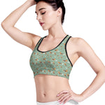 Cute Beagle Puppy Pattern Print Women's Sports Bra