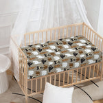 Cute Bear Pattern Print Baby Crib Sheet