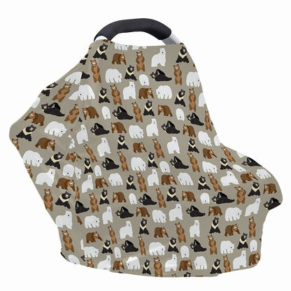 Cute Bear Pattern Print Baby Seat Cover