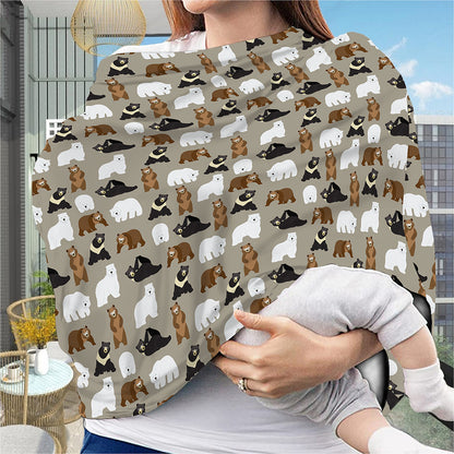 Cute Bear Pattern Print Baby Seat Cover