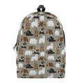 Cute Bear Pattern Print School Backpack