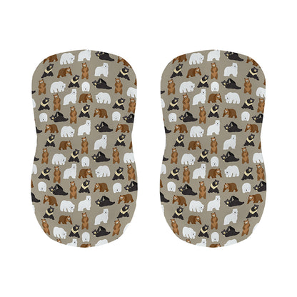 Cute Bear Pattern Print Bar Stool Covers