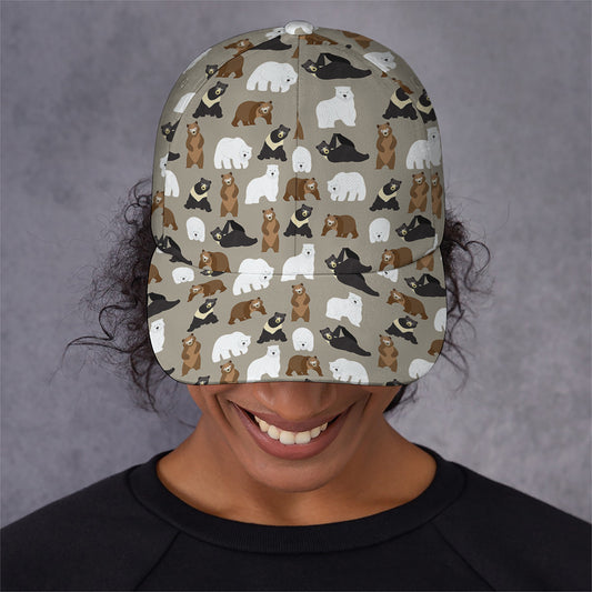 Cute Bear Pattern Print Baseball Cap