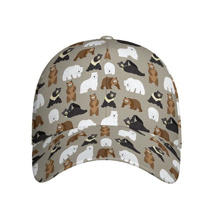Cute Bear Pattern Print Baseball Cap