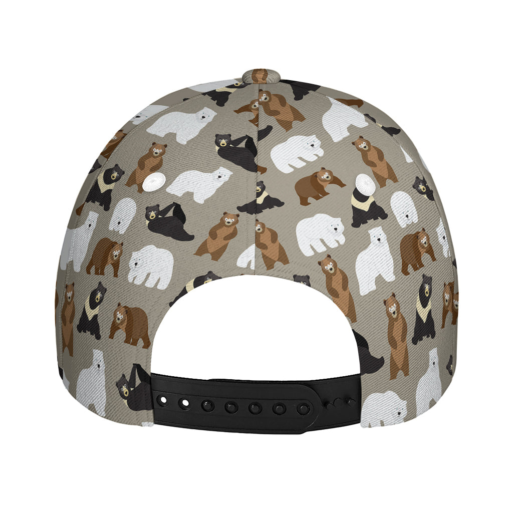 Cute Bear Pattern Print Baseball Cap
