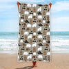 Cute Bear Pattern Print Beach Towel