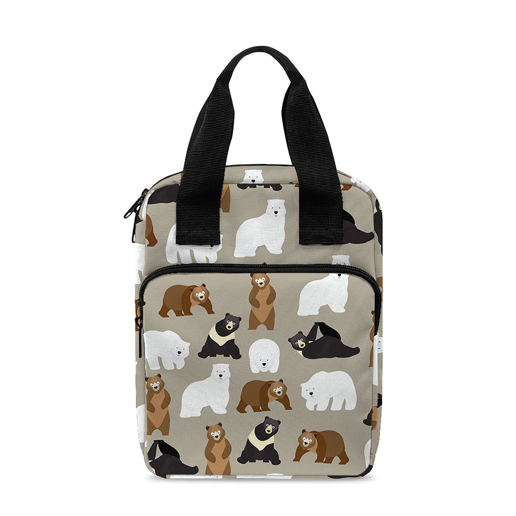 Cute Bear Pattern Print Bible Tote Bag