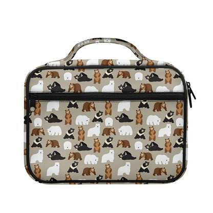 Cute Bear Pattern Print Briefcase Bible Bag