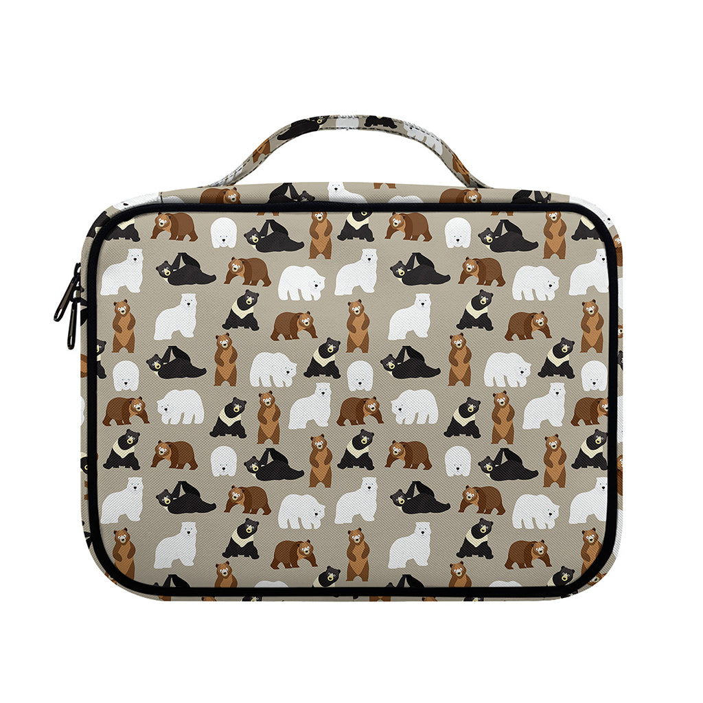 Cute Bear Pattern Print Briefcase Bible Bag