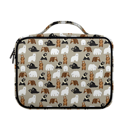 Cute Bear Pattern Print Briefcase Bible Bag