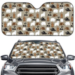 Cute Bear Pattern Print Car Windshield Sun Shade