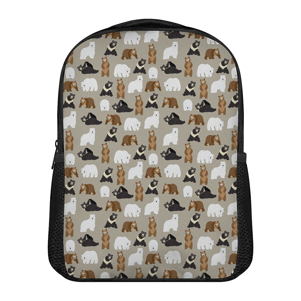 Cute Bear Pattern Print Casual Backpack
