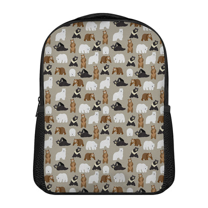 Cute Bear Pattern Print Casual Backpack