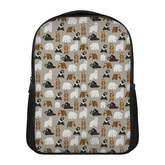 Cute Bear Pattern Print Casual Backpack