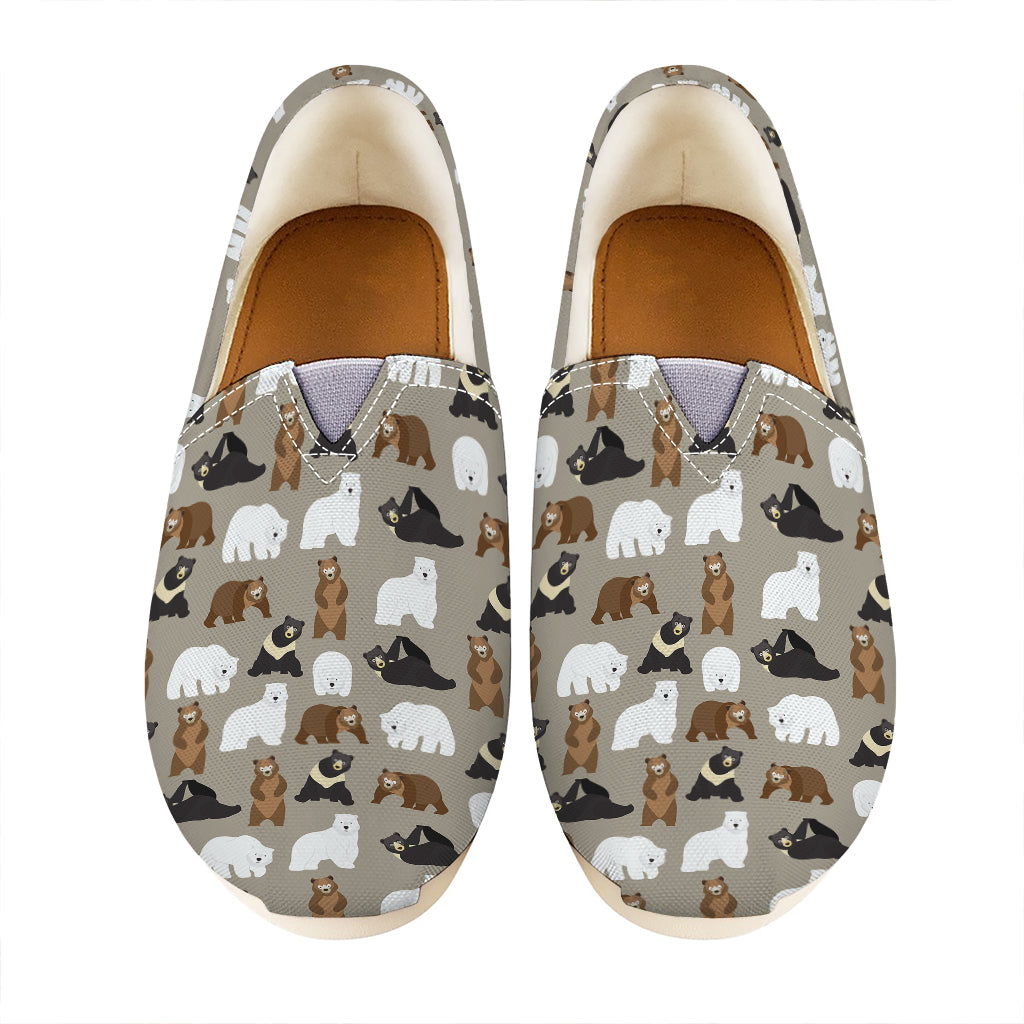Cute Bear Pattern Print Casual Shoes